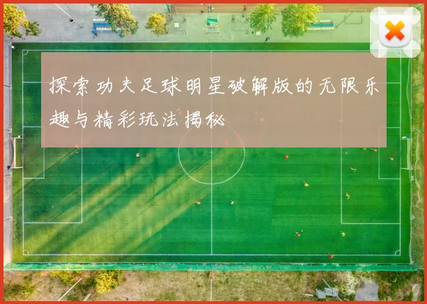 探索功夫足球明星破解版的无限乐趣与精彩玩法揭秘